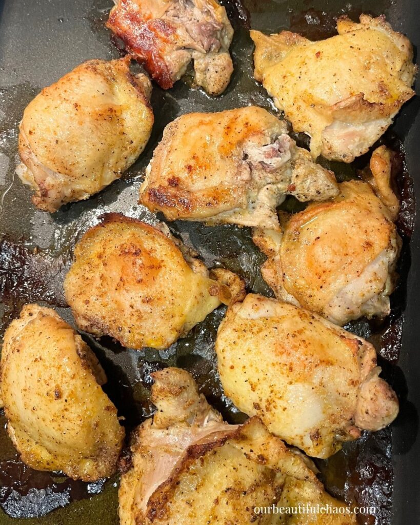 Simple Seasoned Roast Chicken Thighs Recipe!