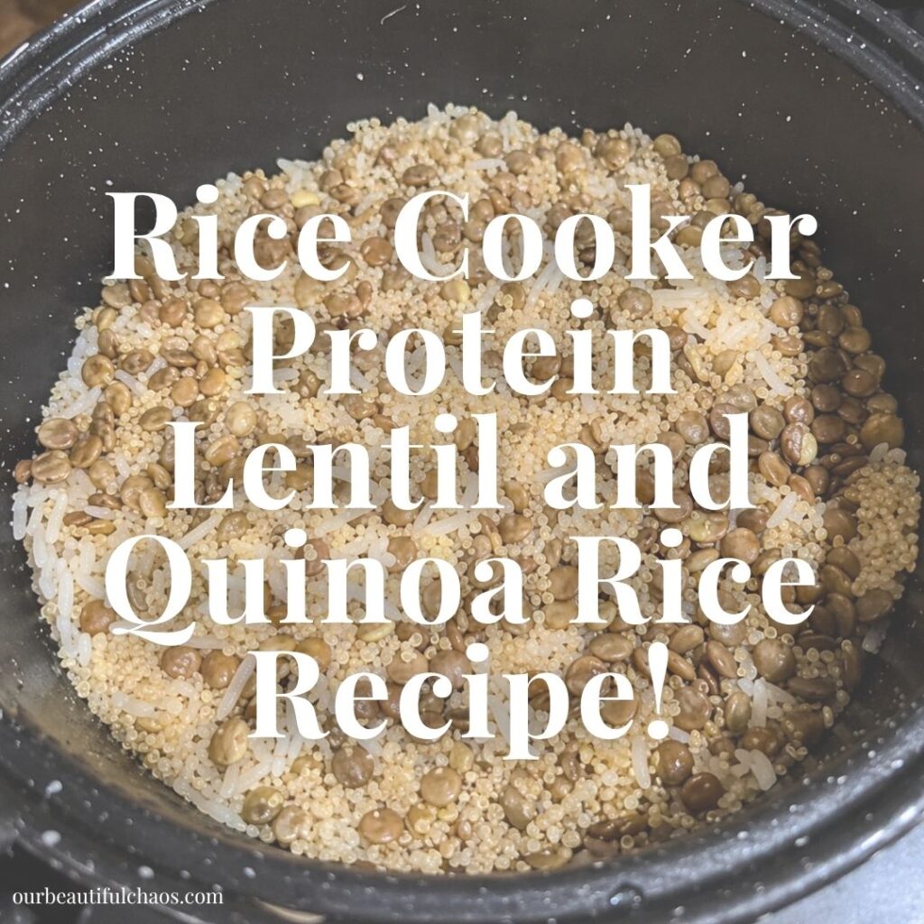 Easy Protein White Rice with Lentils and Quinoa in the Rice Cooker!