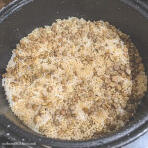 Easy Protein White Rice with Lentils and Quinoa in the Rice Cooker!