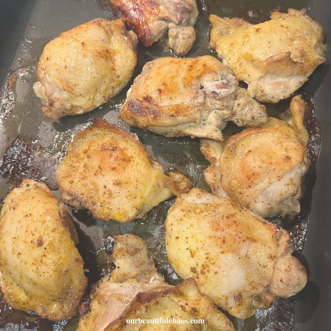 Simple Seasoned Roast Chicken Thighs Recipe!