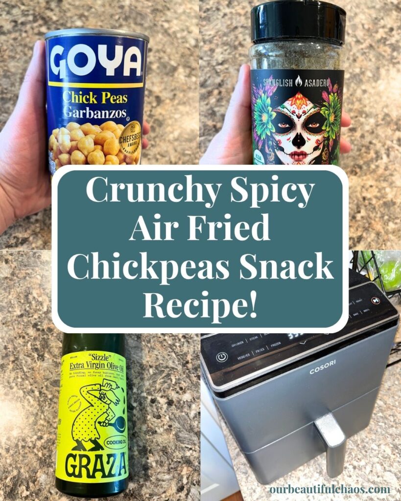 Zesty Garlic and Lime Crunchy Air Fried Chickpeas Snack Recipe!