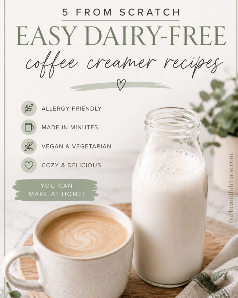 5 From Scratch Easy Dairy-Free Coffee Creamer Recipes You Can Make At Home!