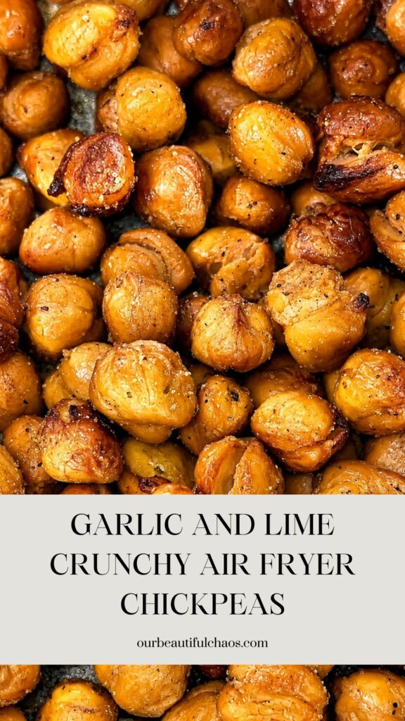 Zesty Garlic and Lime Crunchy Air Fryer Chickpeas Snack Recipe!