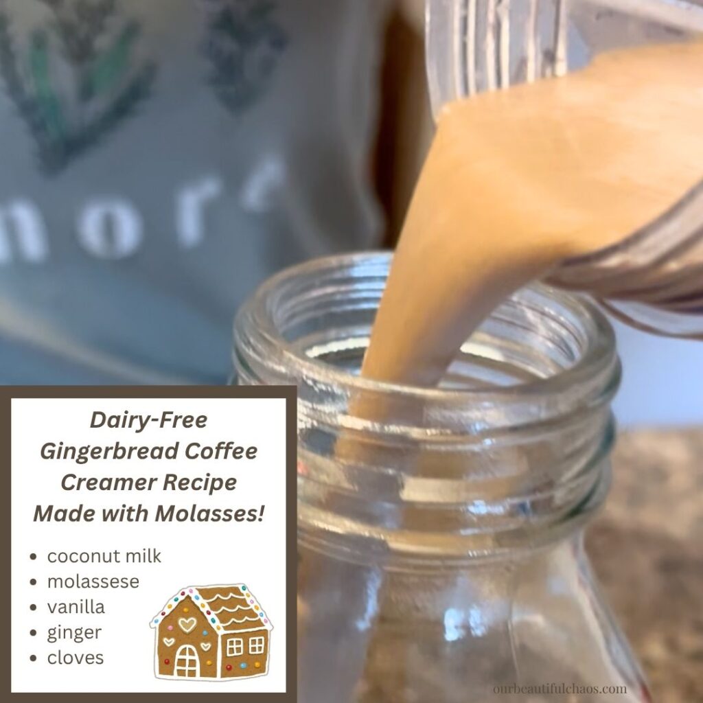 The Best Dairy-Free Gingerbread Coffee Creamer Recipe Made with Molasses!
