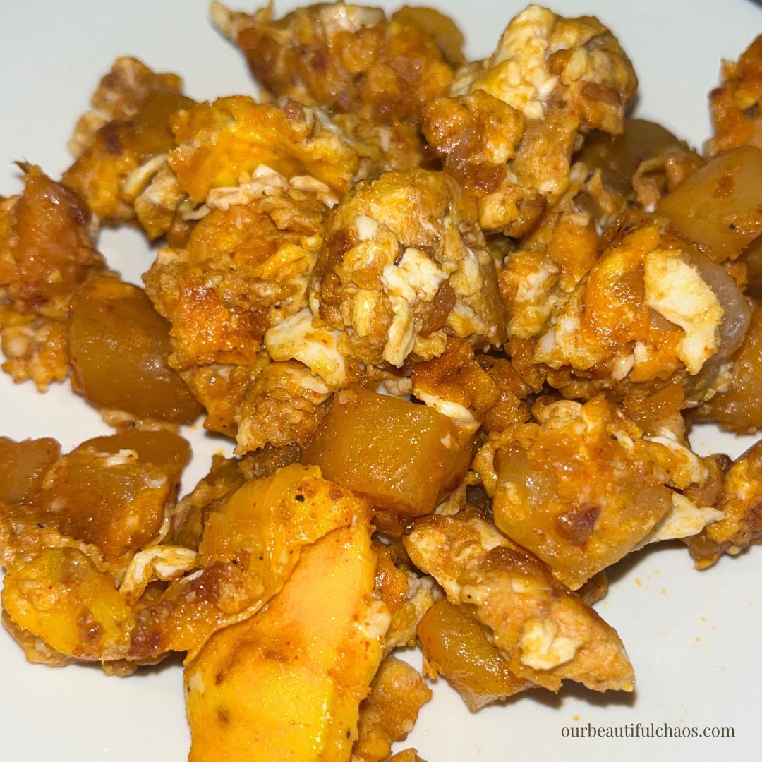 Dairy-Free Breakfast Scramble Recipe with Eggs, Chorizo and Potatoes!