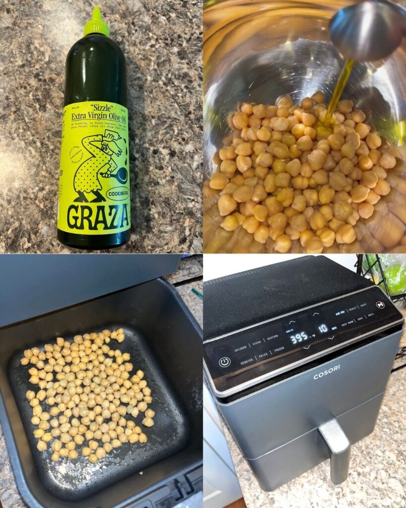 Zesty Garlic and Lime Crunchy Air Fried Chickpeas Snack Recipe!