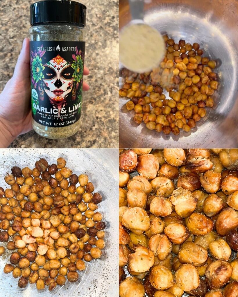 Zesty Garlic and Lime Crunchy Air Fried Chickpeas Snack Recipe!