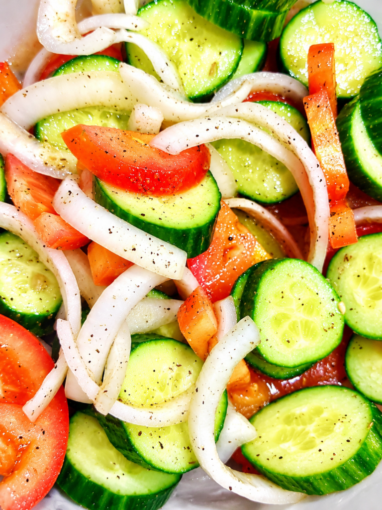 Easy Roma Tomato and Cucumber Salad