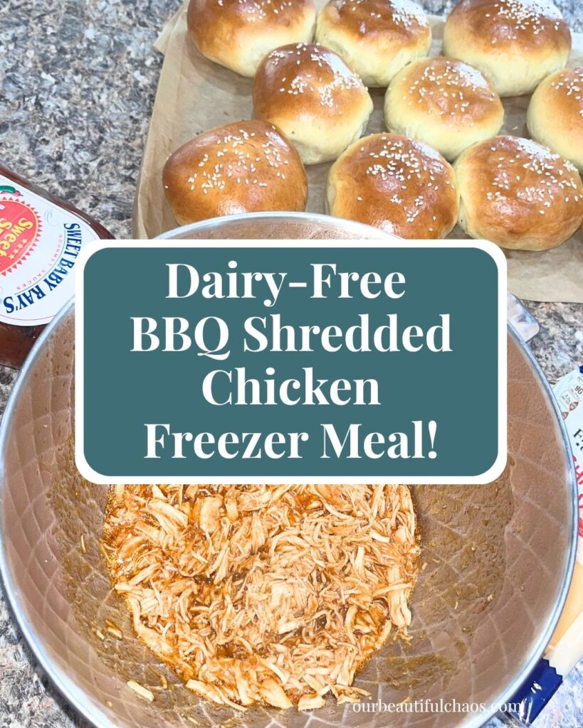 Easy Dairy-Free Instant Pot BBQ Shredded Chicken Freezer Meal!
