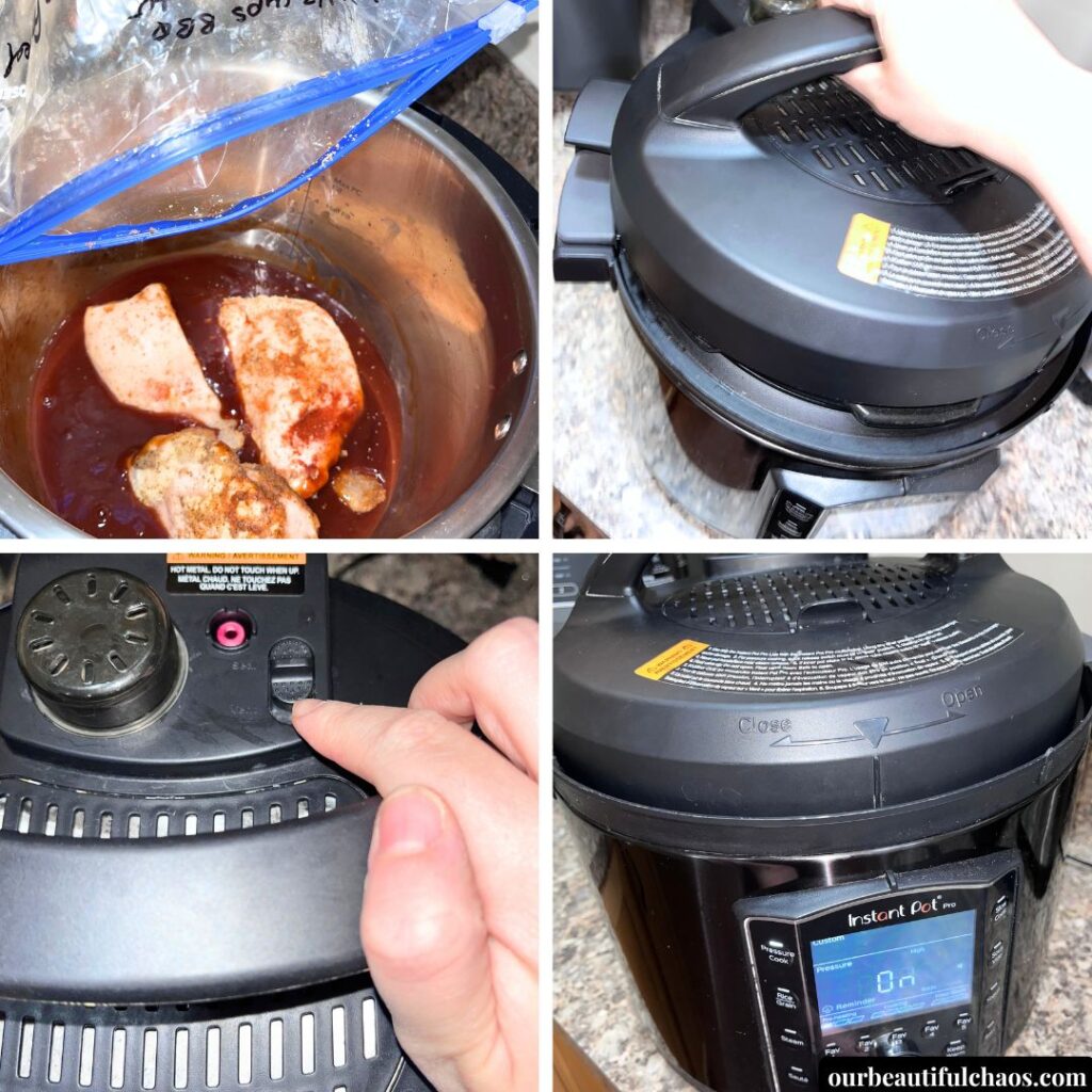 Easy Dairy-Free Instant Pot BBQ Shredded Chicken Freezer Meal!