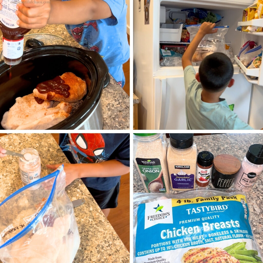 Easy Slow Cooker BBQ Shredded Chicken From Frozen (Dairy-Free)