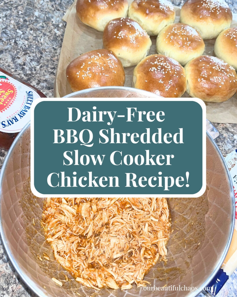 Easy Slow Cooker BBQ Shredded Chicken From Frozen (Dairy-Free)