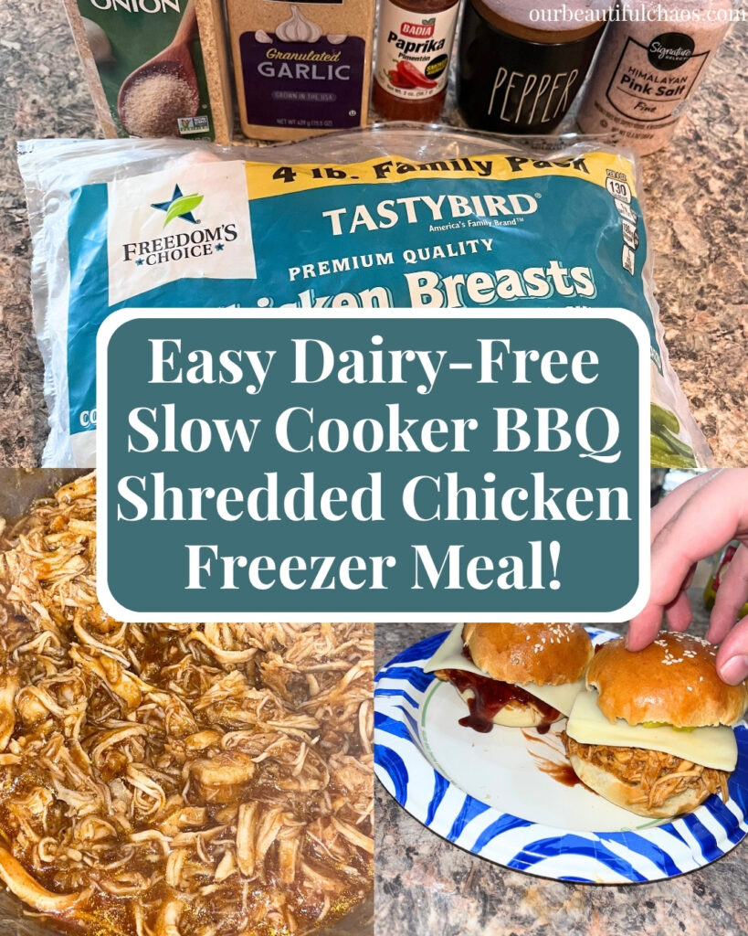 Easy Slow Cooker BBQ Shredded Chicken From Frozen (Dairy-Free)