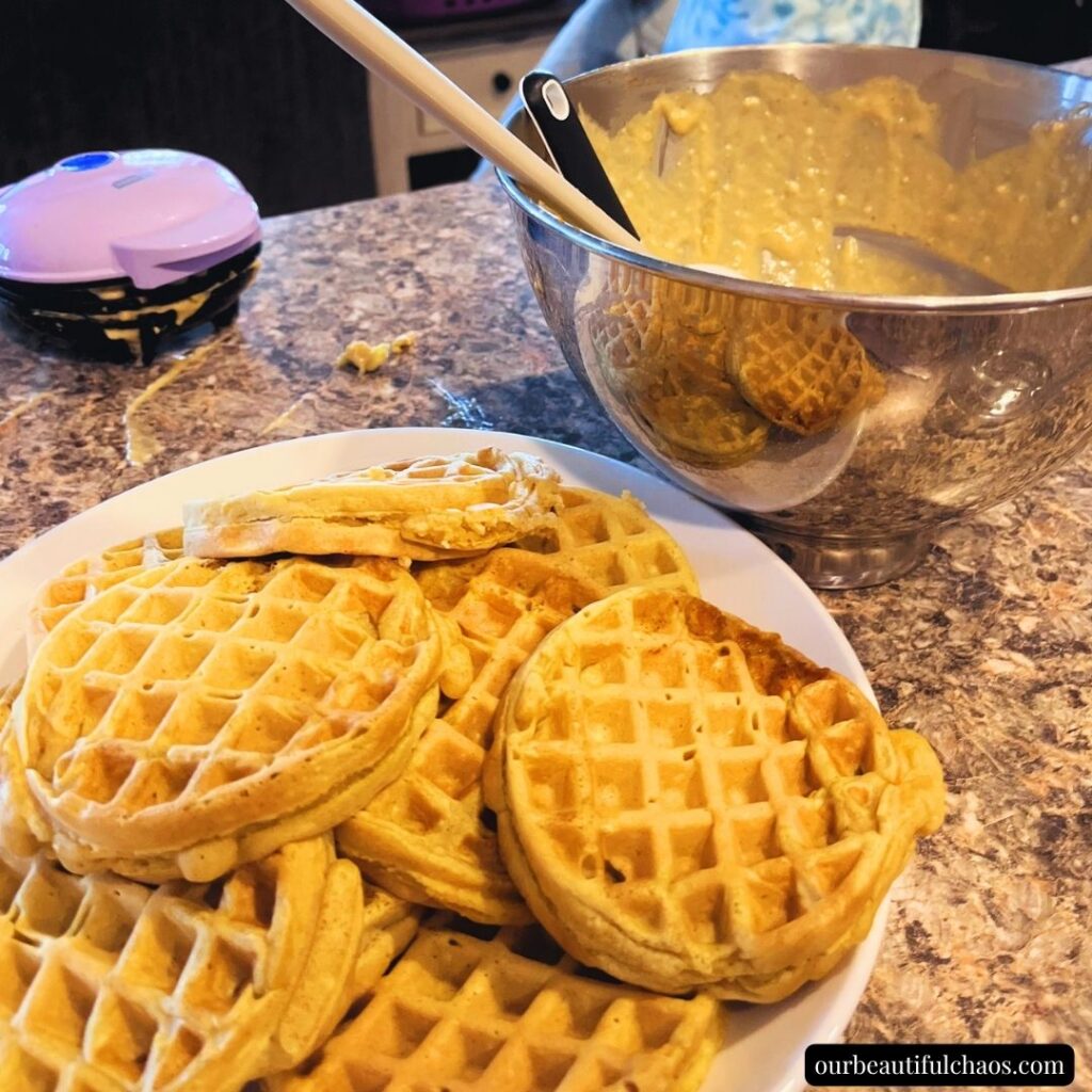 The Best Homemade Pumpkin Spice Eggo Copycat Waffles (Dairy-Free & Freezer-Friendly!)